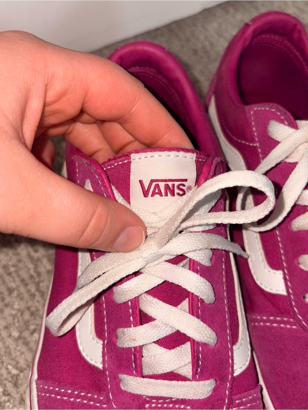 Vans Suede classic Bright Pink Sneakers Skater Shoes Skateboard Womens size 10 - Picture 6 of 13